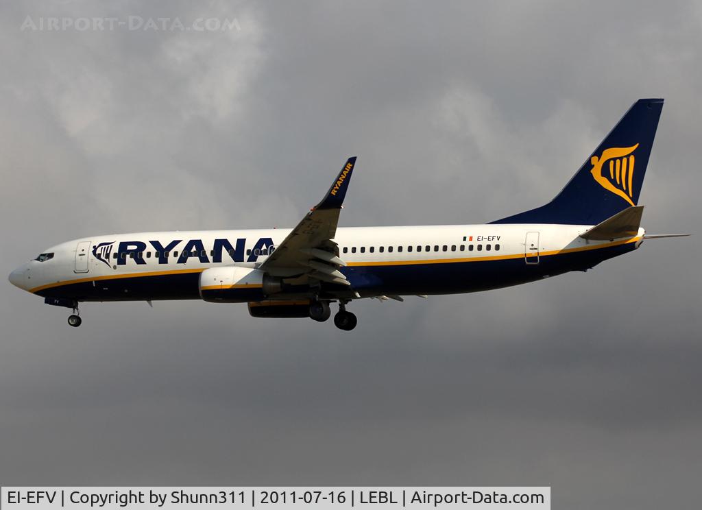 EI-EFV, 2009 Boeing 737-8AS C/N 35017, Landing rwy 25R
