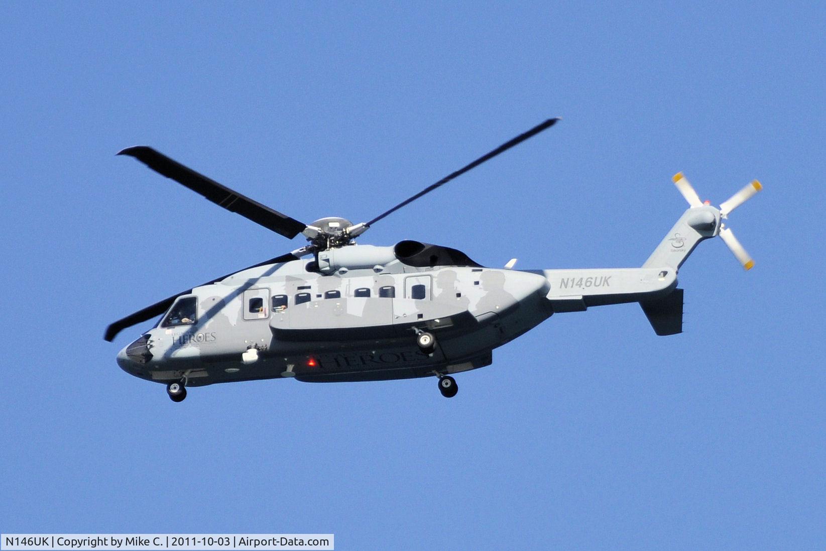 N146UK, 2011 Sikorsky S-92A C/N 92-0146, Flew by me on the outer banks of North Carolina. He was headed north.