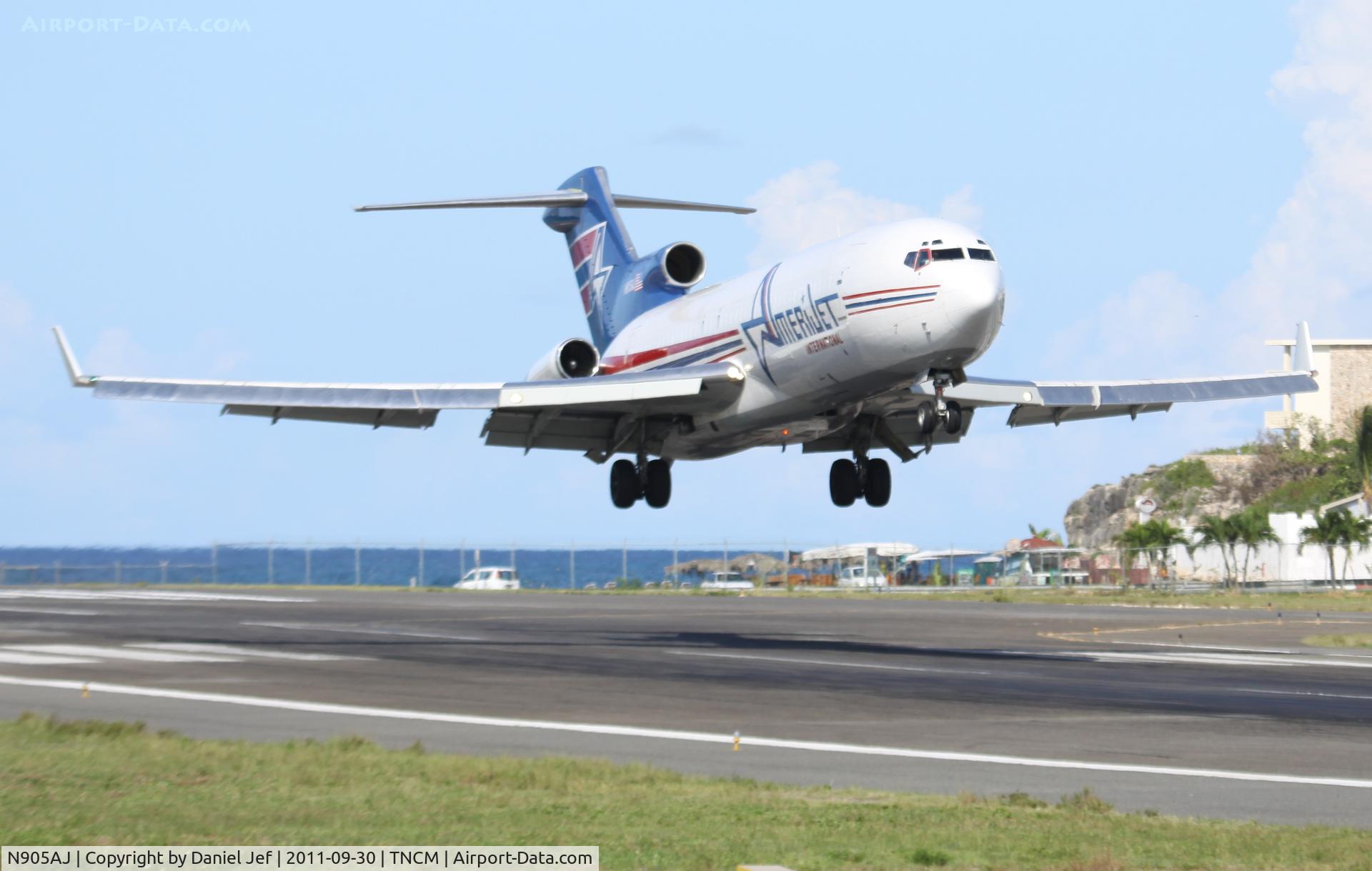 N905AJ, 1980 Boeing 727-231 C/N 21989, N905AJ landing at TNCM