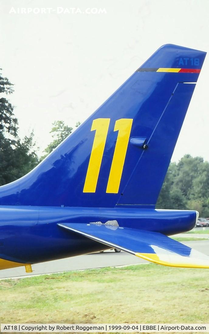 AT18, Dassault-Dornier Alpha Jet 1B C/N B18/1067, 20 Years A-jet Belgian Air Force.11 Squadron.