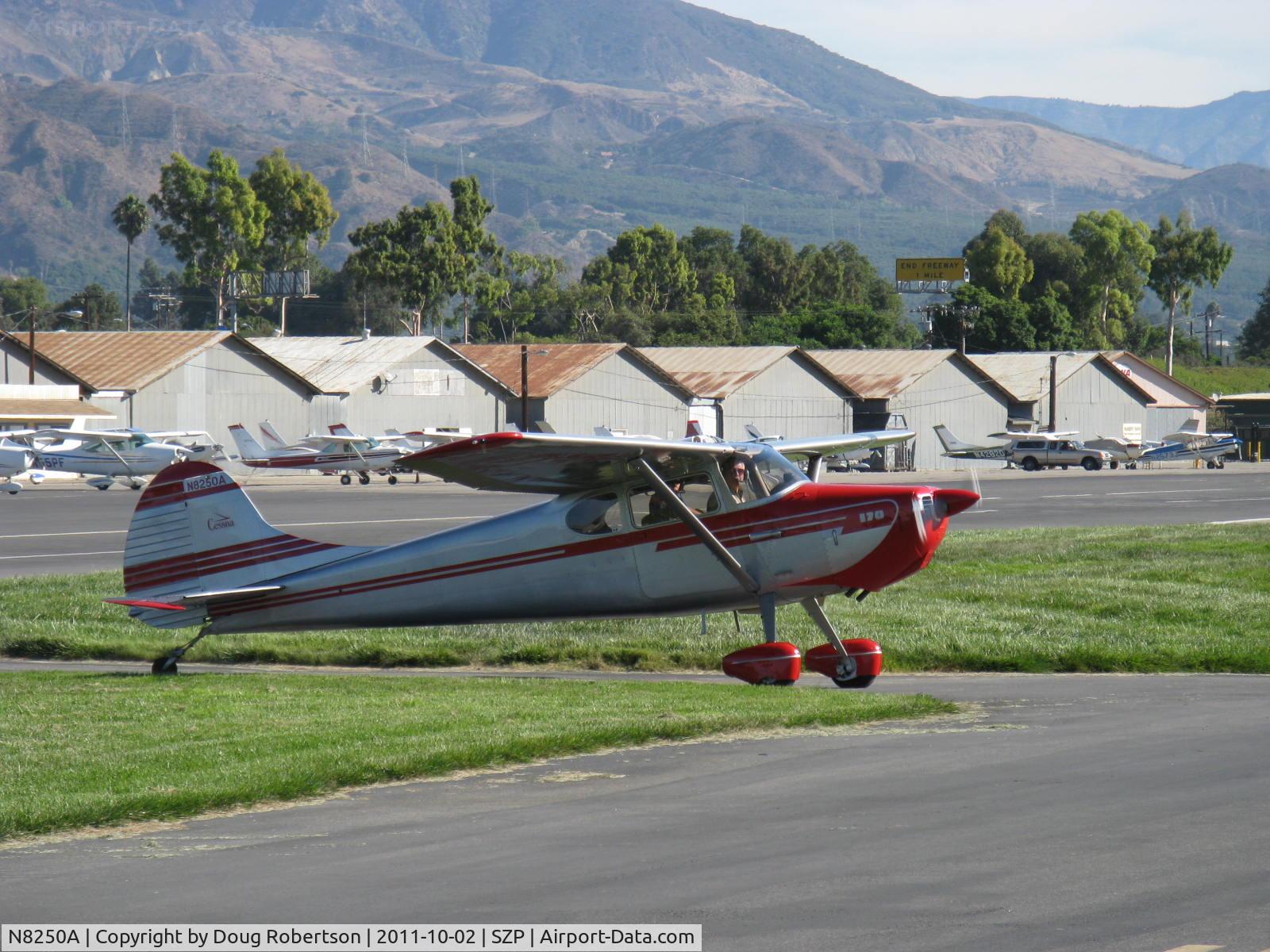 N8250A, 1952 Cessna 170B C/N 25102, 1952 Cessna 170B, Continental C-145-2 145 Hp, taxi
