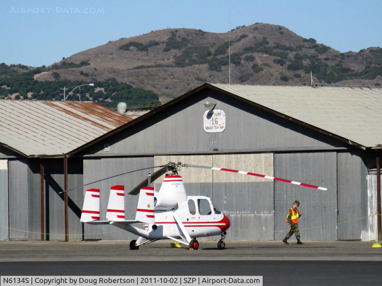 N6134S, 1965 Air & Space America Inc 18A C/N 18-41, 1965 Air & Space Mfg. Inc. 18A jump start autogyro, Lycoming O&VO-360 180 Hp pusher