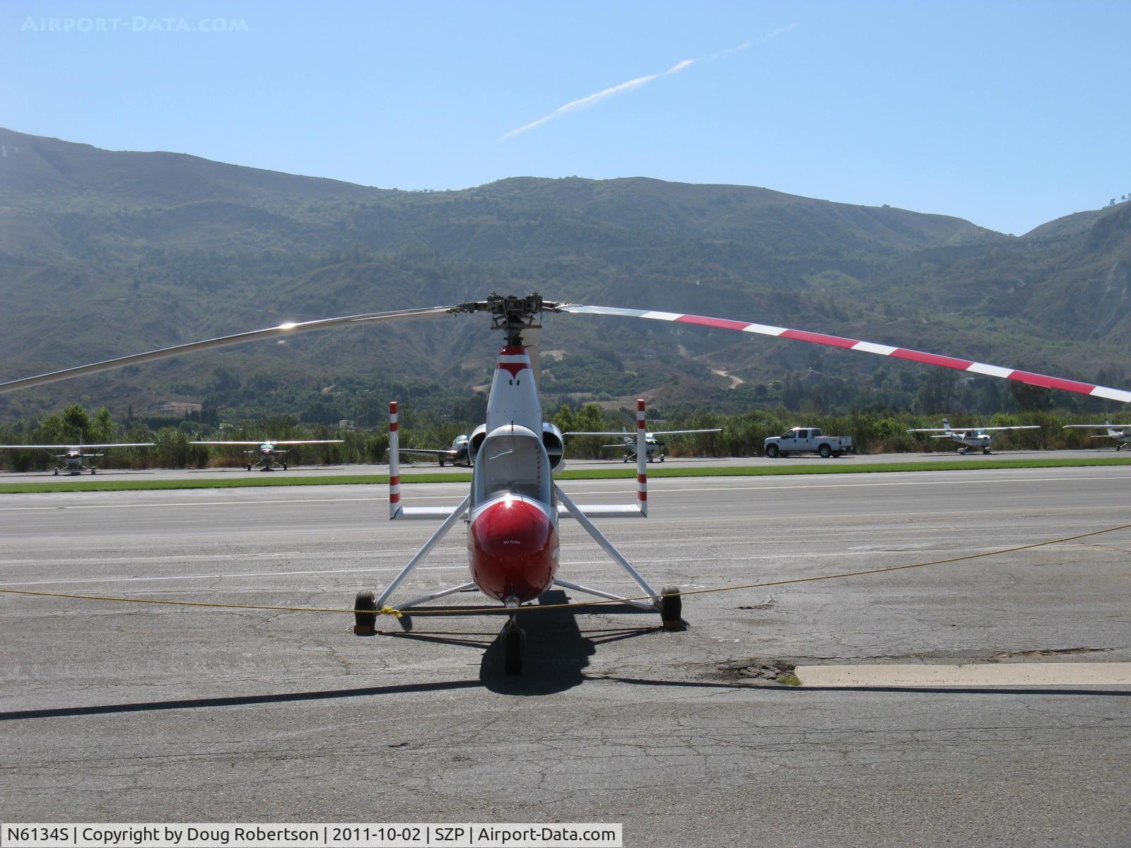 N6134S, 1965 Air & Space America Inc 18A C/N 18-41, 1965 Air & Space Mfg. Inc. 18A jump start autogyro, Lycoming O&VO-360 180 Hp pusher