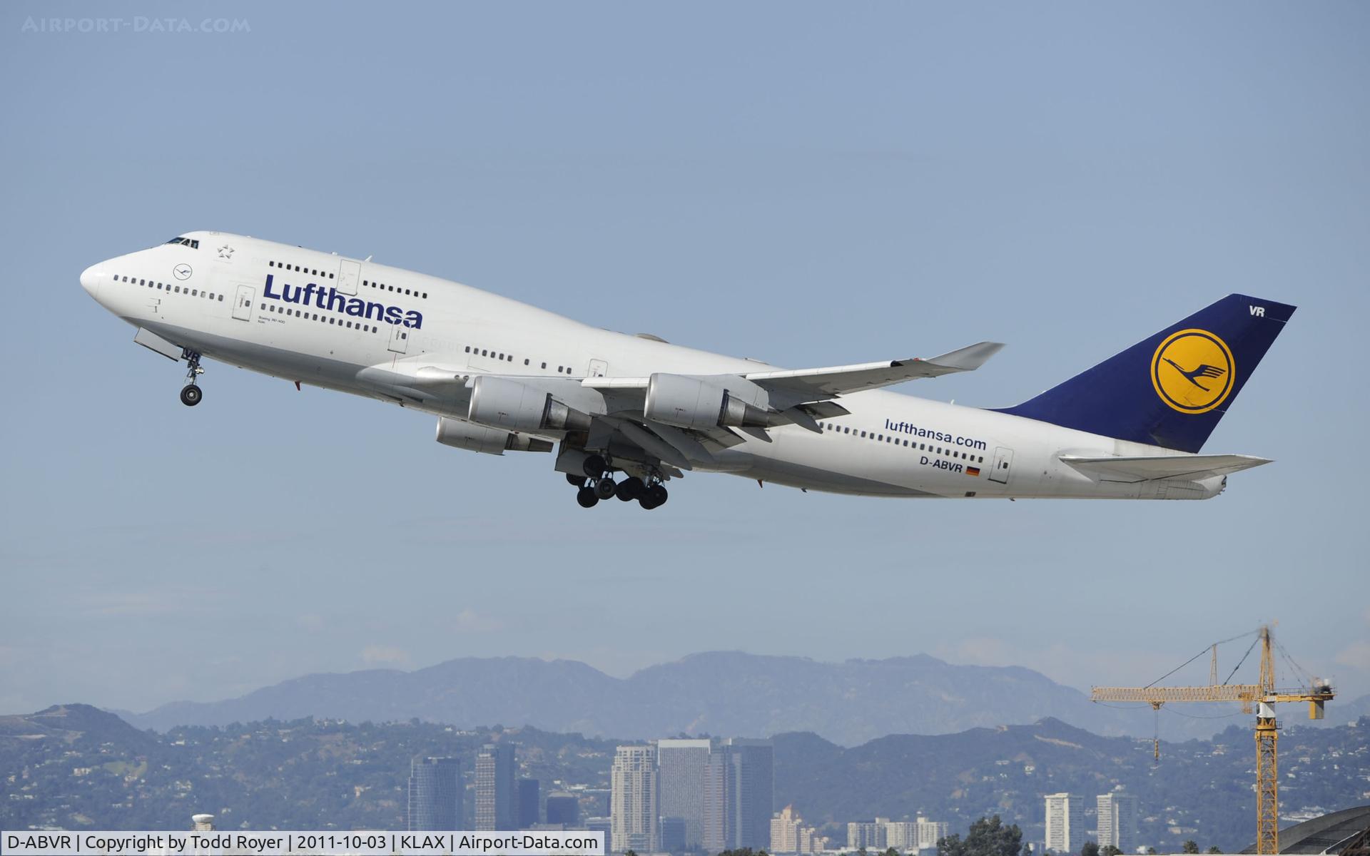 D-ABVR, 1997 Boeing 747-430 C/N 28285, Departing LAX