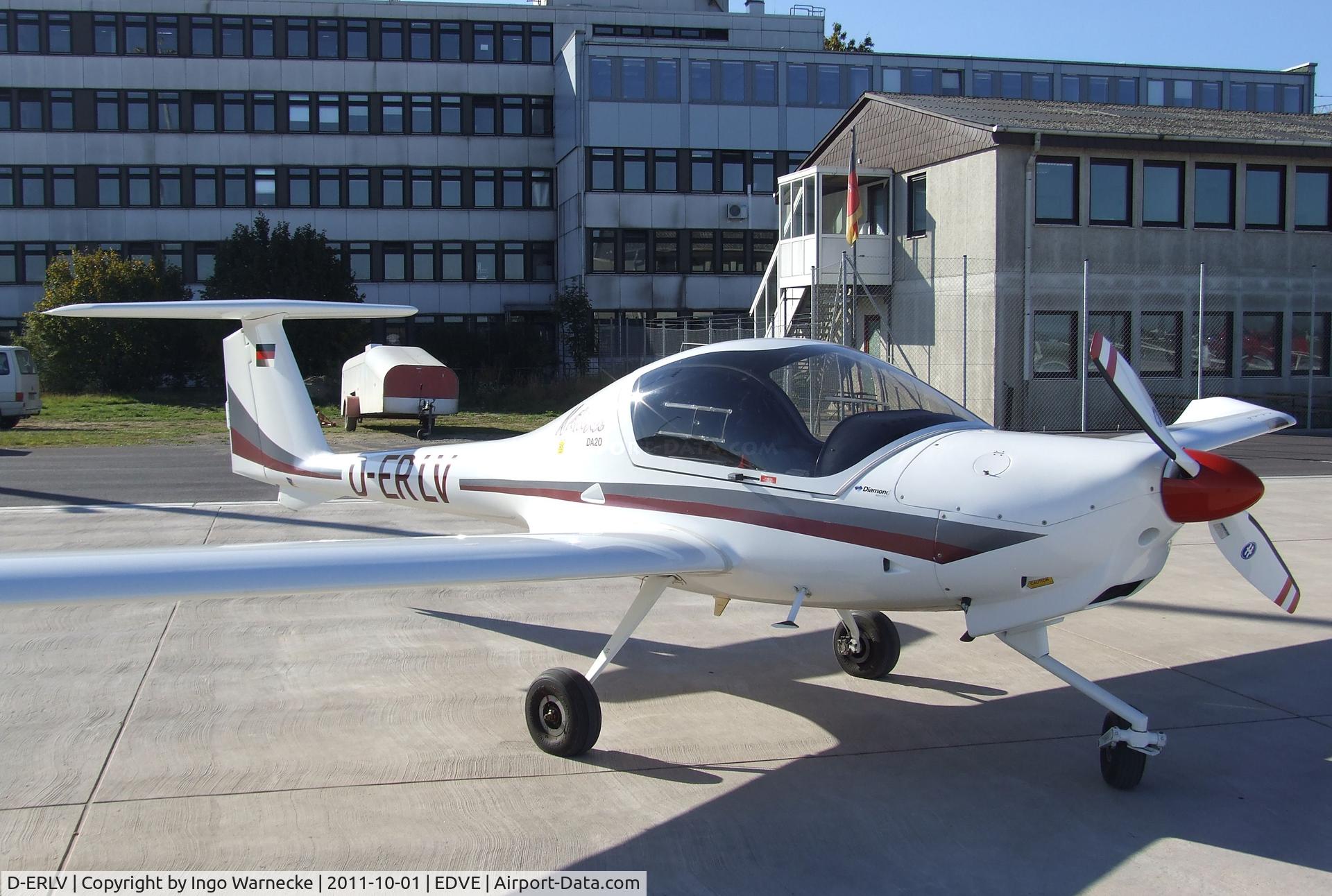 D-ERLV, 1998 Diamond DA-20A-1 Katana C/N 10318, Diamond DA-20-A1 Katana at Braunschweig-Waggum airport
