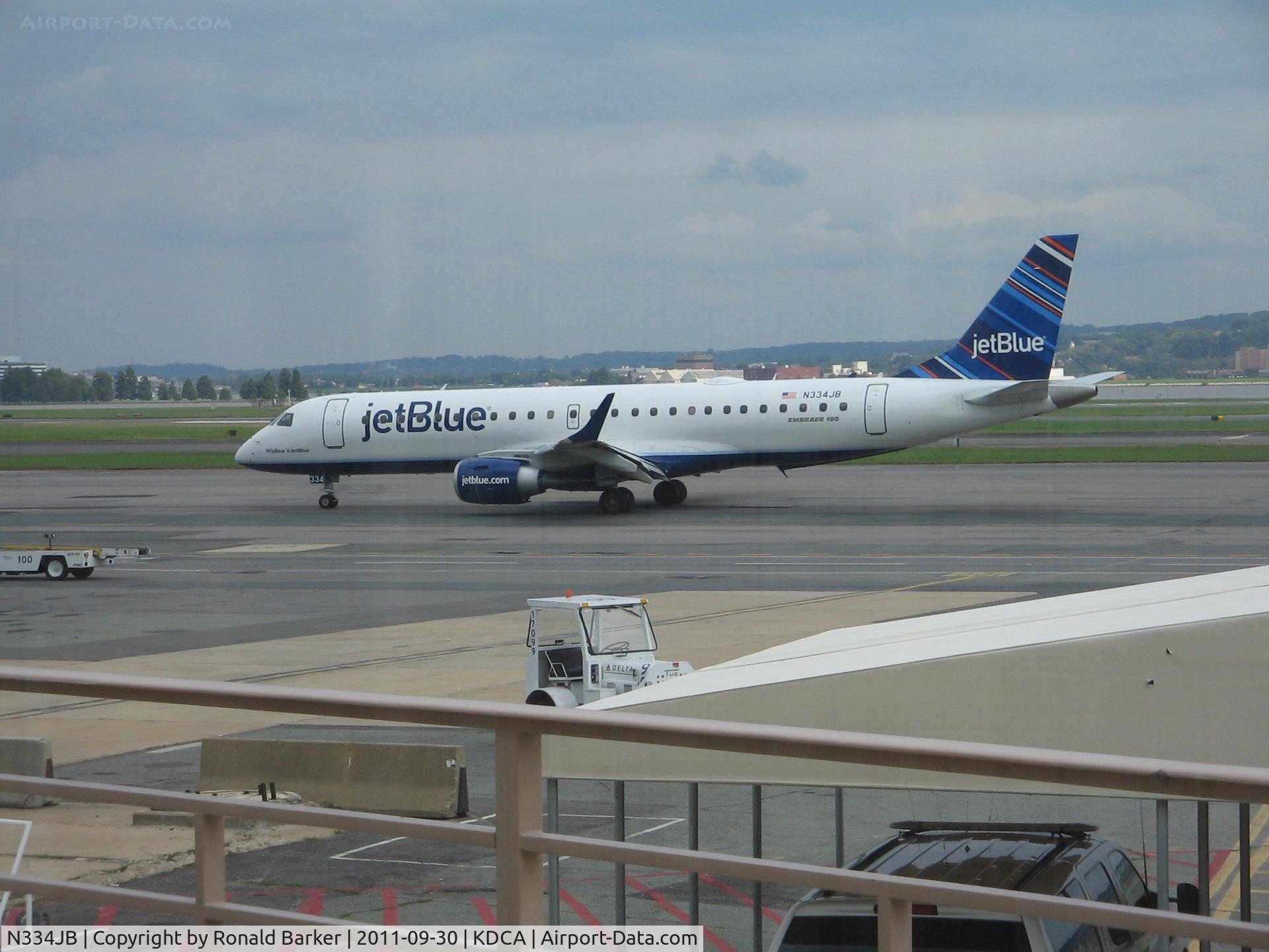 N334JB, Embraer ERJ-190-100 IGW 190AR C/N 19000446, DCA, VA