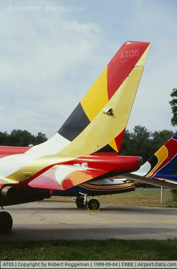 AT05, Dassault-Dornier Alpha Jet 1B C/N B05/1018, 20 Years A-jet Belgian Air Force.7 Squadron.