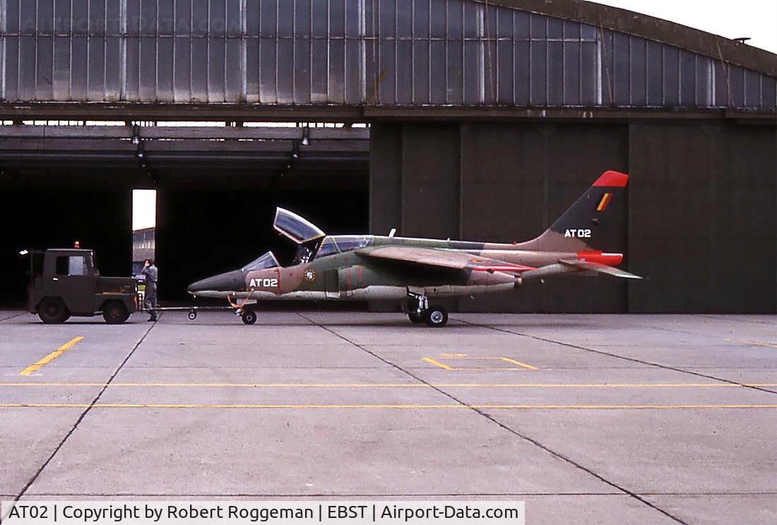 AT02, 1978 Dassault-Dornier Alpha Jet 1B C/N B02/1014, 1980's.High visibility tail.