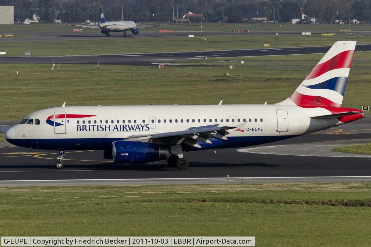 G-EUPE, 2000 Airbus A319-131 C/N 1193, decelerating after touchdown