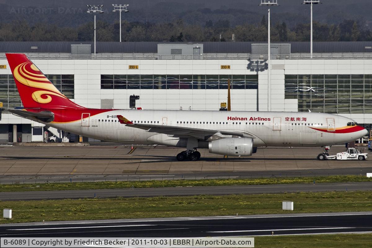 B-6089, 2008 Airbus A330-243 C/N 919, towed to the gate