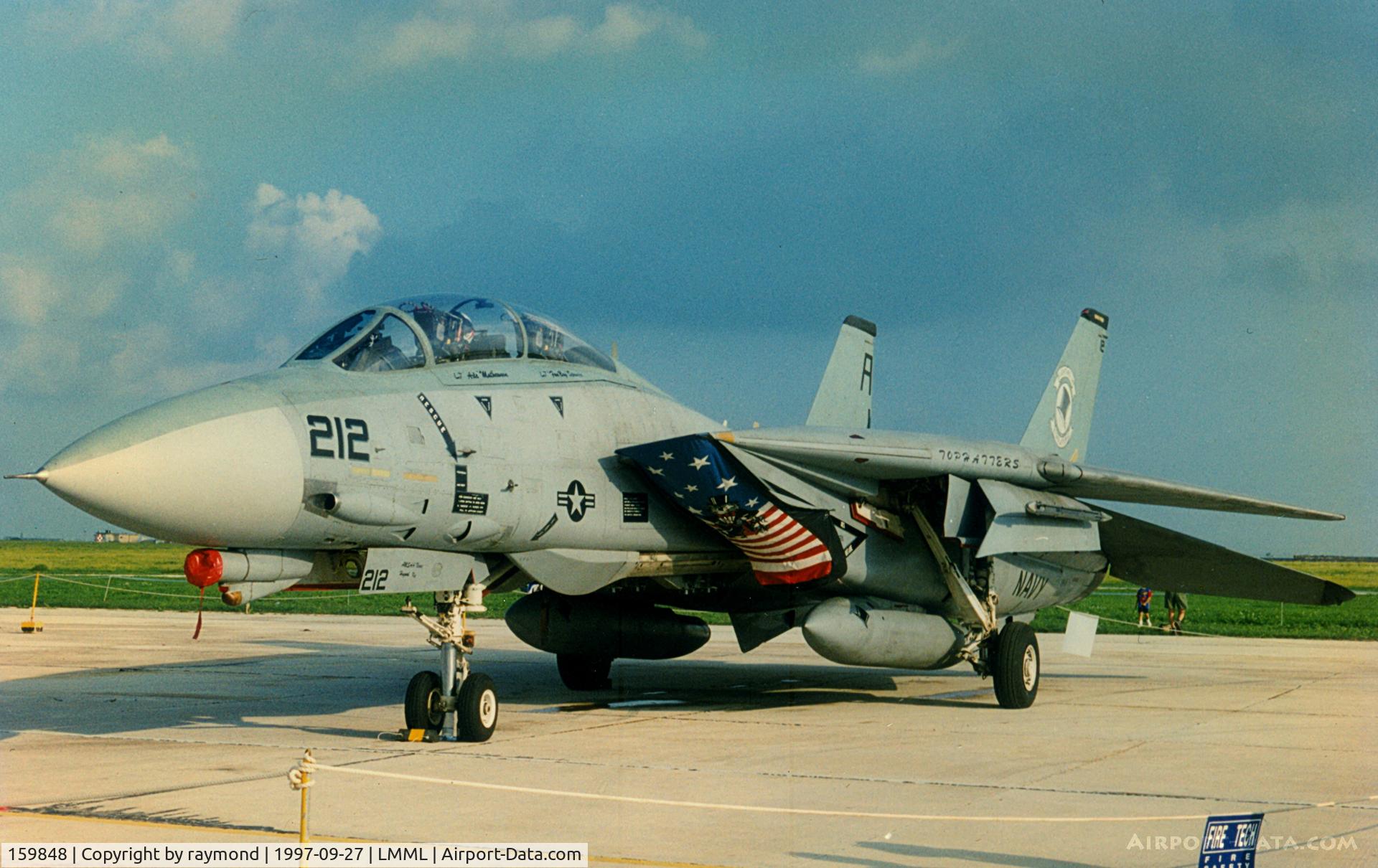 159848, Grumman F-14A Tomcat C/N 208, F14 Tomcat 159848/AJ (Top Hatters) US Navy