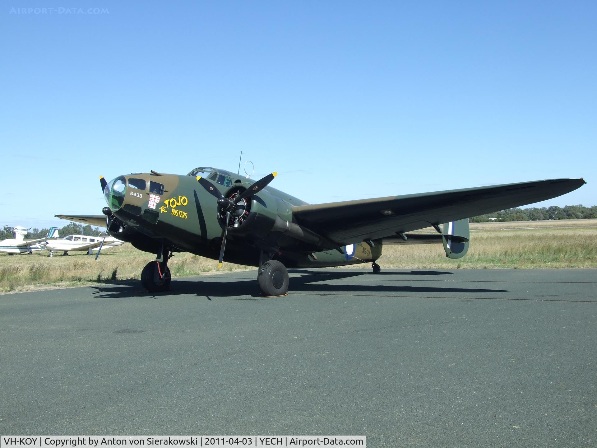 VH-KOY, 1939 Lockheed Hudson IVA C/N 6041, VH-KOY @ YECH Hudson A16-211 