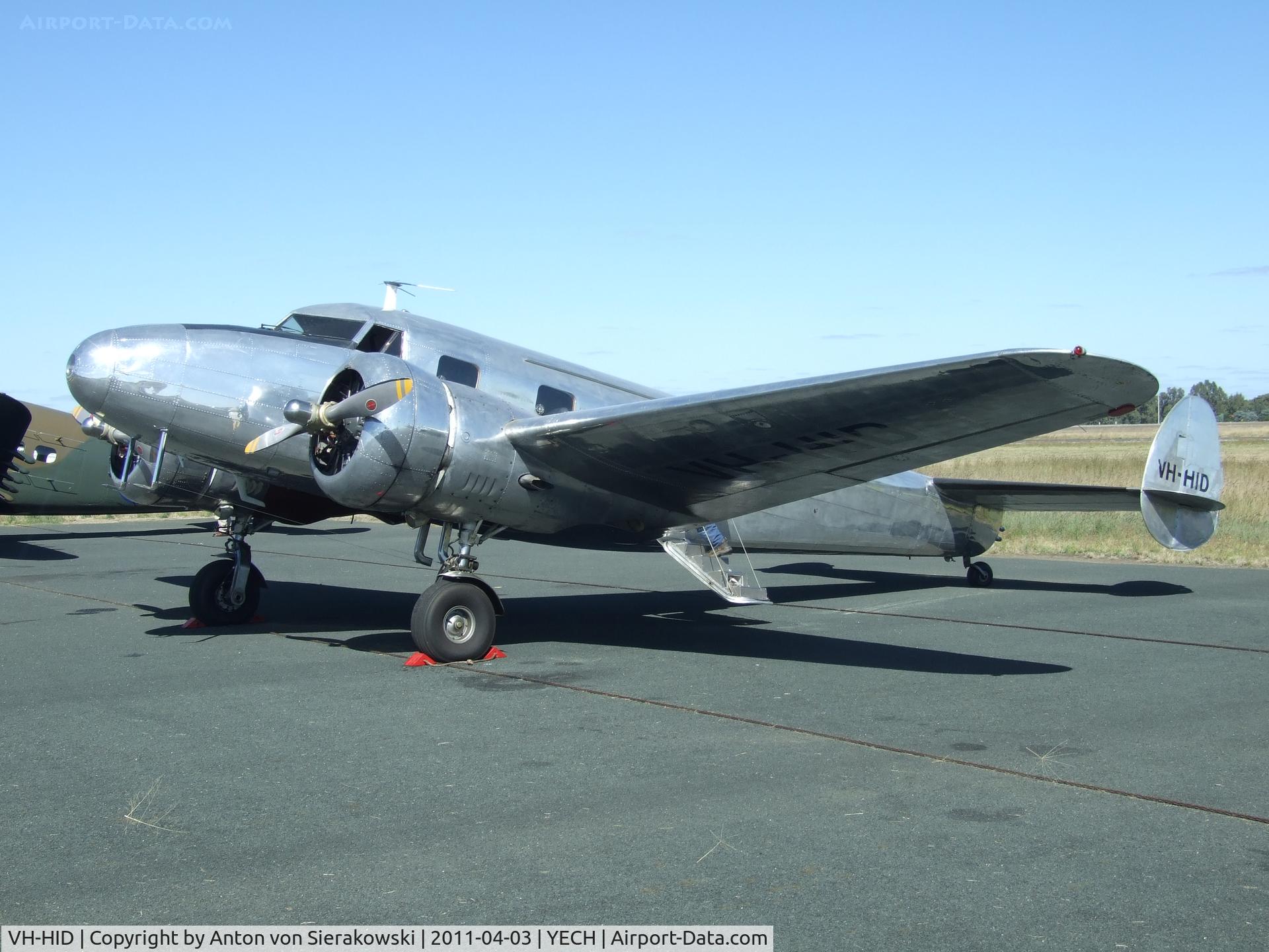 VH-HID, 1937 Lockheed 12A Electra Junior C/N 1262, VH-HID @ YECH Lockheed 12-A Electra Junior at Echuca Air Show