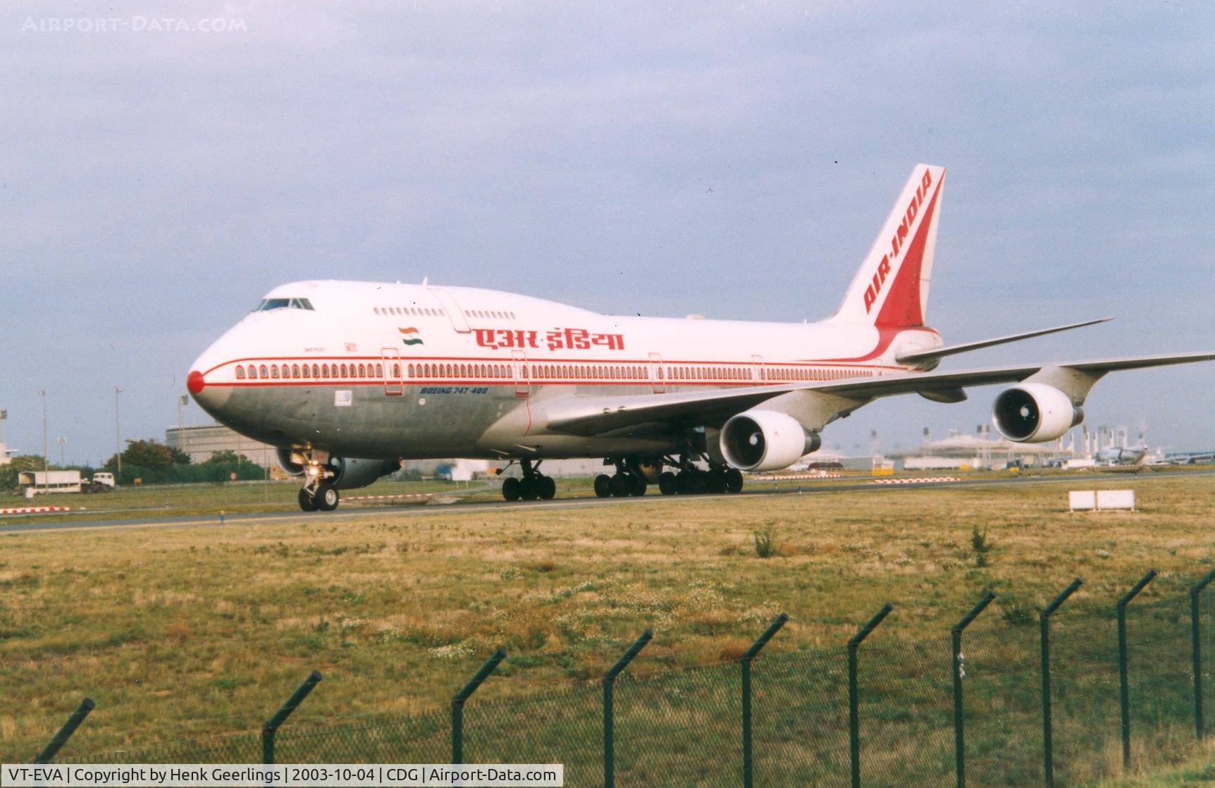 VT-EVA, 1996 Boeing 747-437 C/N 28094, Air India