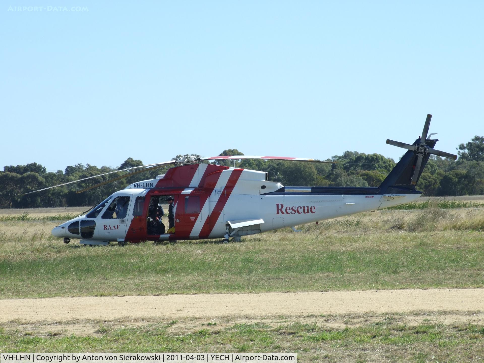 VH-LHN, 1990 Sikorsky S-76A C/N 760300, VH-LHN @ YECH Sikorsky S-76A RAAF Search & Rescue