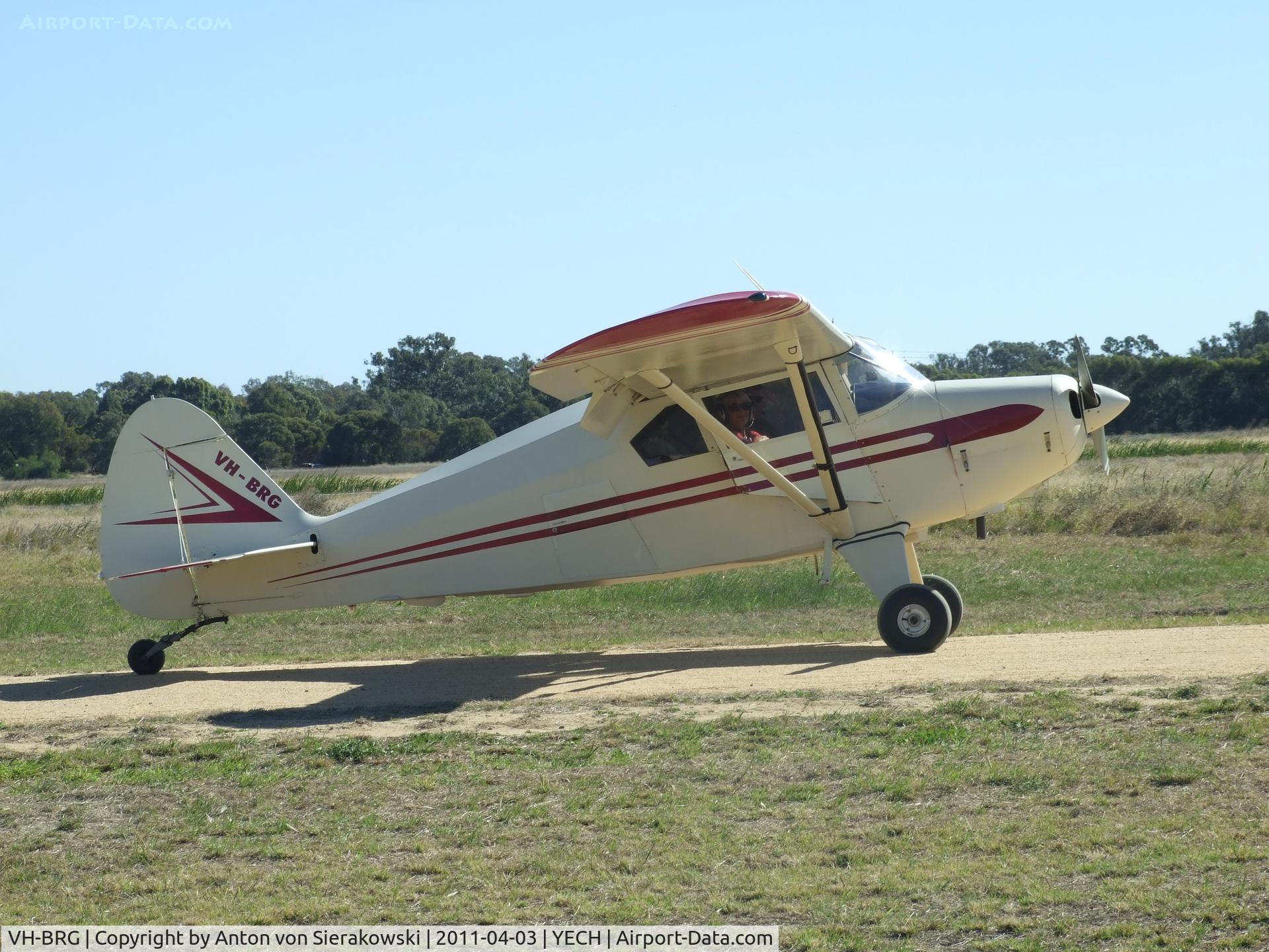 VH-BRG, 1959 Piper PA-22-150 Caribbean C/N 22-6716, VH-BRG @ YECH Piper PA-22-150 at Echuca Air Show
