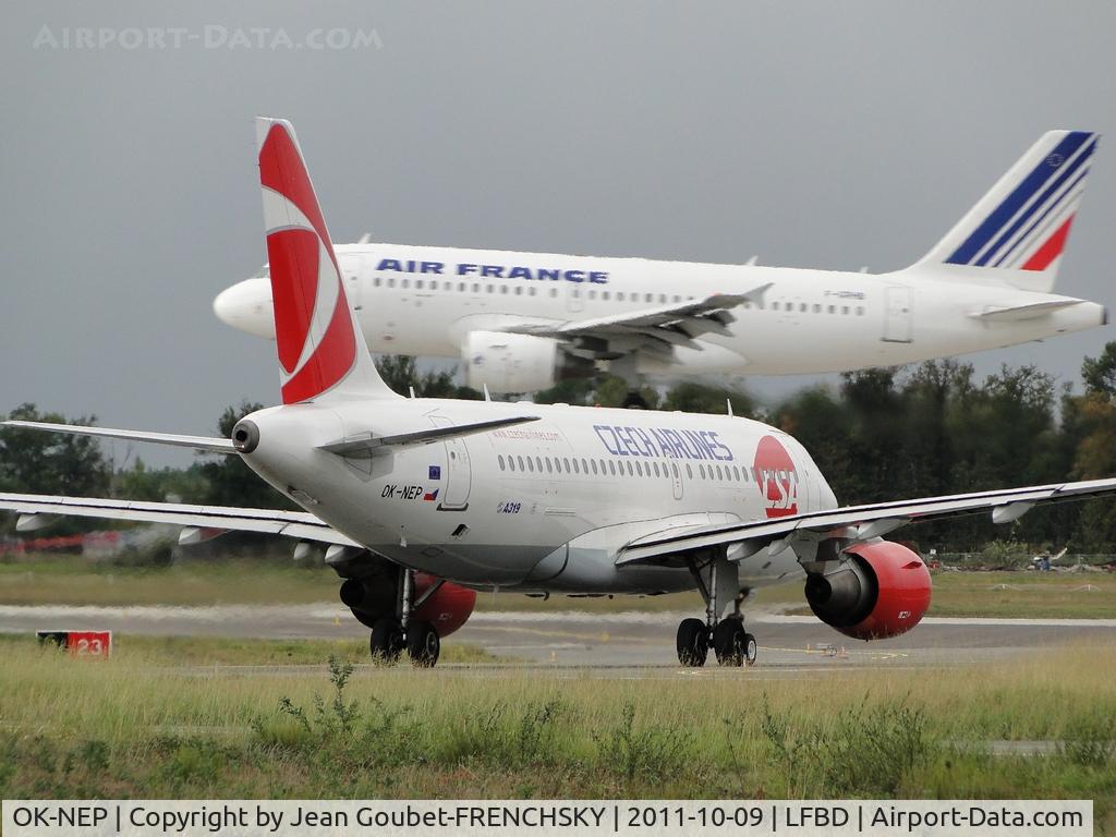 OK-NEP, 2008 Airbus A319-111 C/N 3660, holding point Alpha
