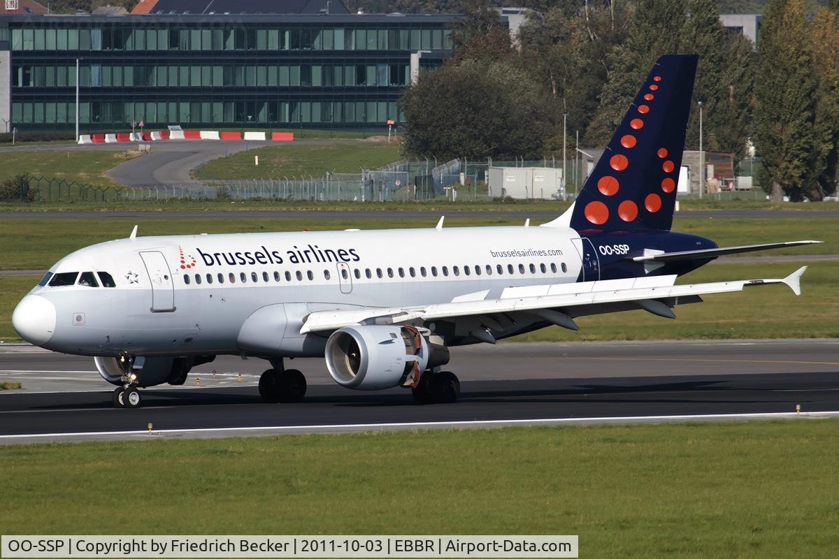OO-SSP, 1996 Airbus A319-113 C/N 644, decelerating after touchdown