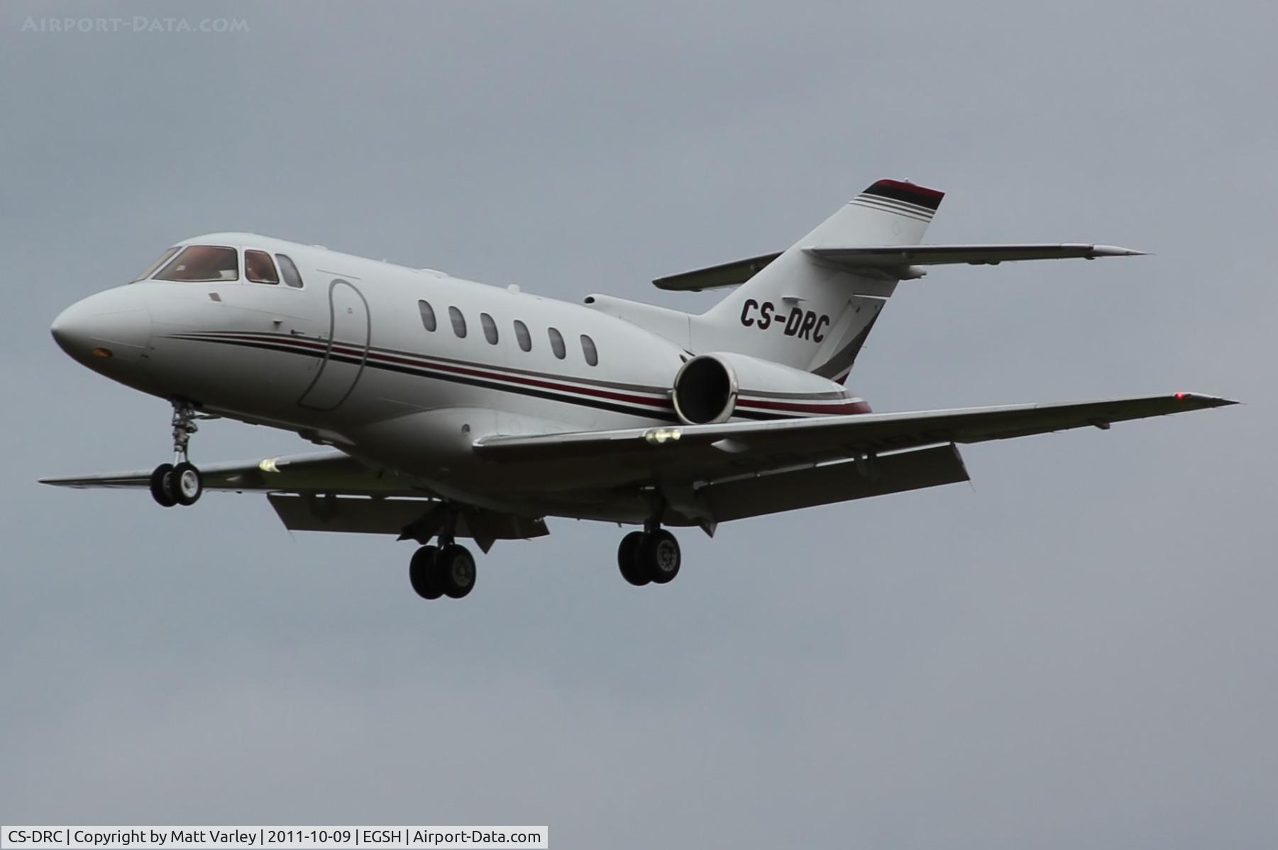 CS-DRC, 2005 Raytheon Hawker 800XP C/N 258714, Arriving at EGSH.