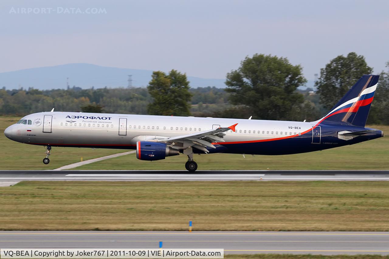 VQ-BEA, 2009 Airbus A321-211 C/N 4058, Aeroflot