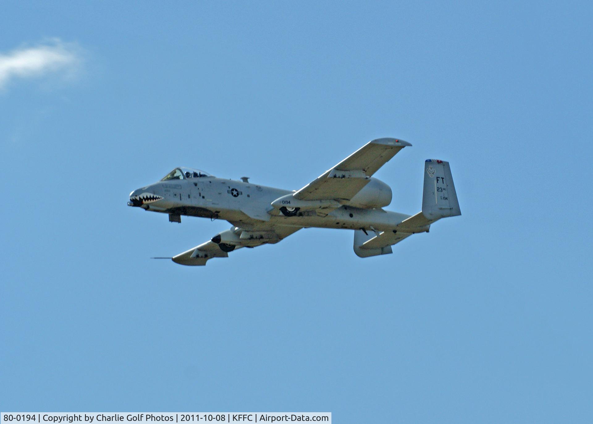 80-0194, 1980 Fairchild Republic A-10C Thunderbolt II C/N A10-0544, FT-194 at Falcon Field (KFFC), Peachtree City, Georgia, USA