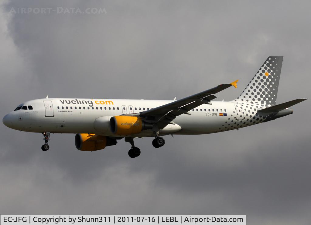 EC-JFG, 2004 Airbus A320-214 C/N 2143, Landing rwy 25R
