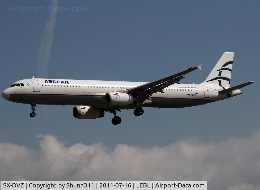 SX-DVZ, 2009 Airbus A321-231 C/N 3820, Landing rwy 25R