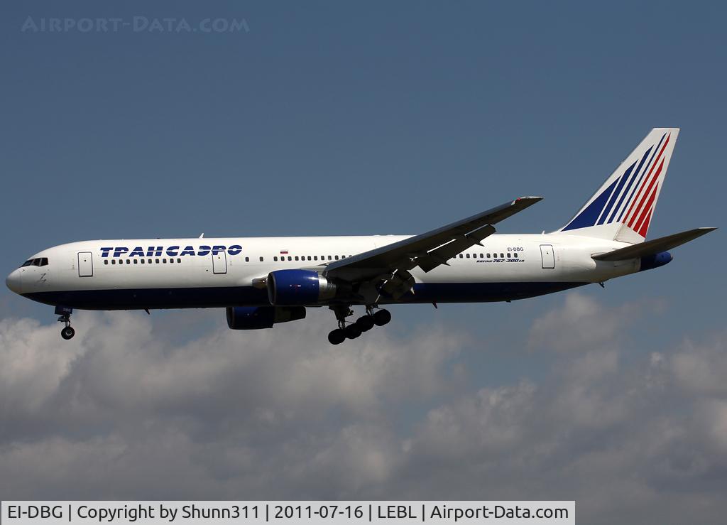 EI-DBG, 1991 Boeing 767-3Q8/ER C/N 24746, Landing rwy 25R in new c/s