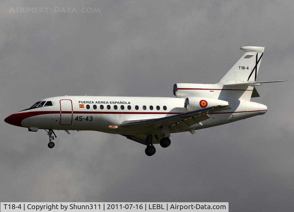 T18-4, 1989 Dassault Falcon 900B C/N 74, Landing rwy 25R