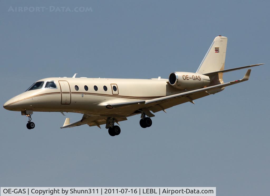 OE-GAS, 2007 Israel Aircraft Industries Gulfstream G150 C/N 242, Landing rwy 25R
