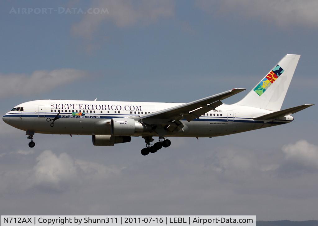 N712AX, 1985 Boeing 767-2J6/ER C/N 23307, Landing rwy 25R