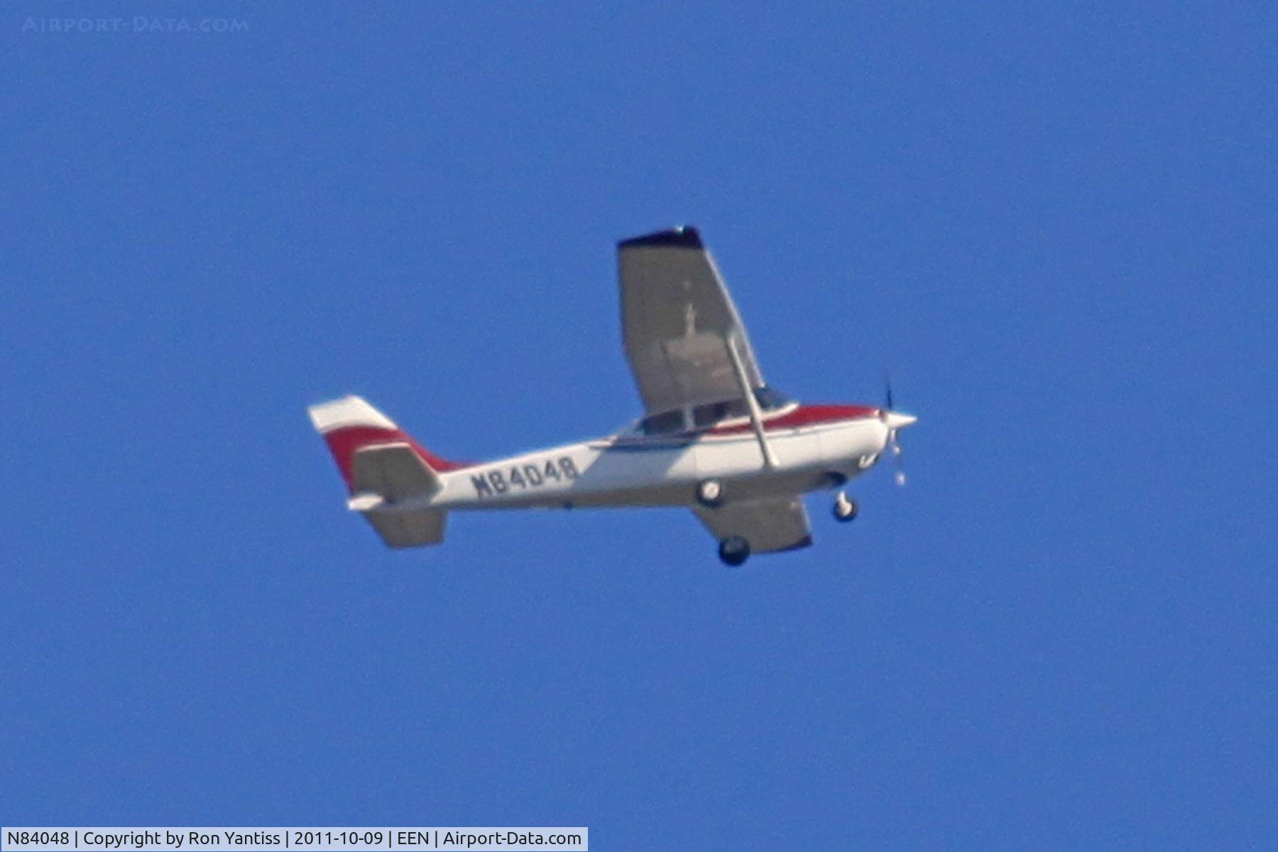 N84048, 1969 Cessna 172K Skyhawk C/N 17258314, Departing the pattern to the south from, Dillant-Hopkins Airport, Keene, NH