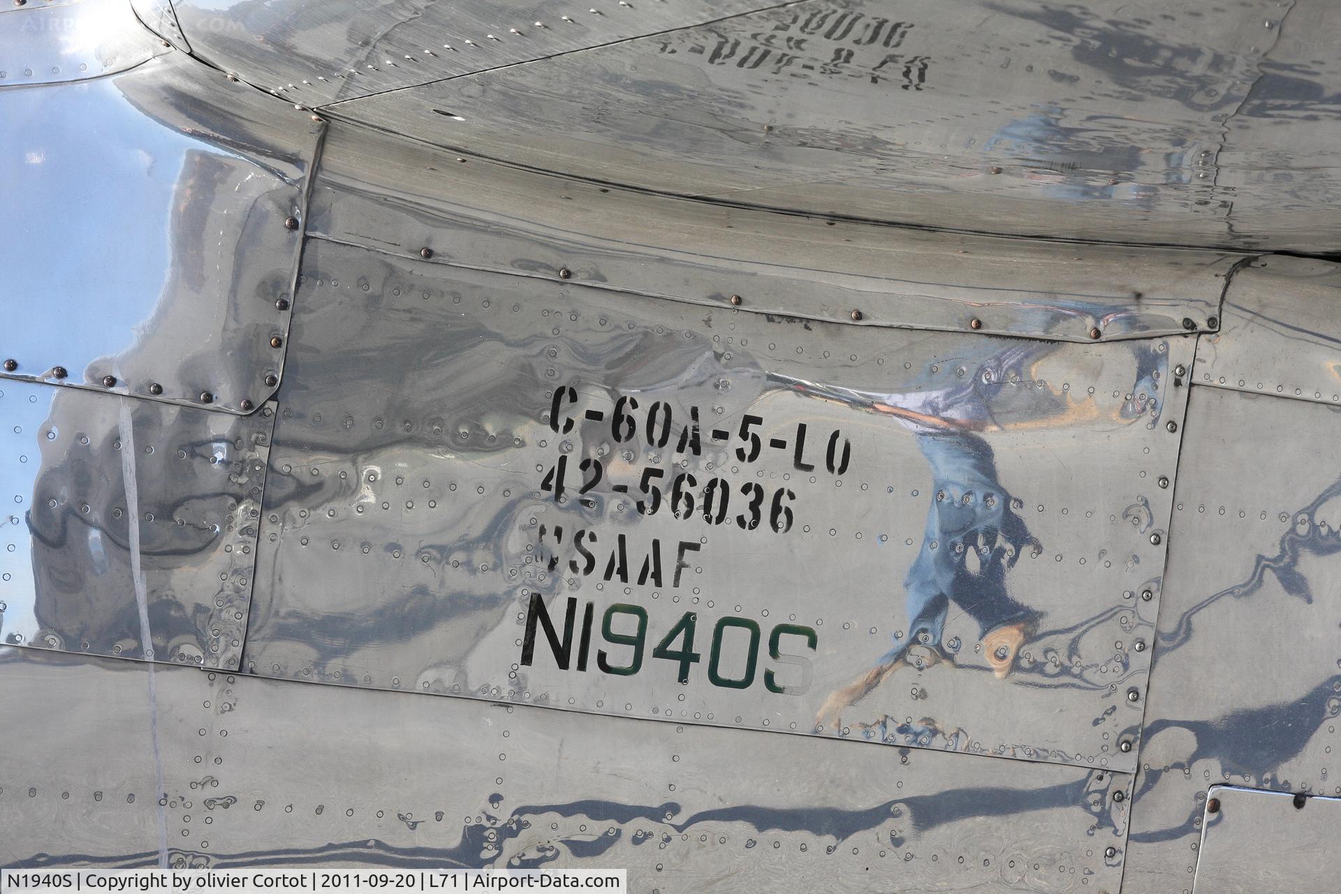 N1940S, 1943 Lockheed 18-56 Lodestar C/N 18-2509, aircraft registration details
