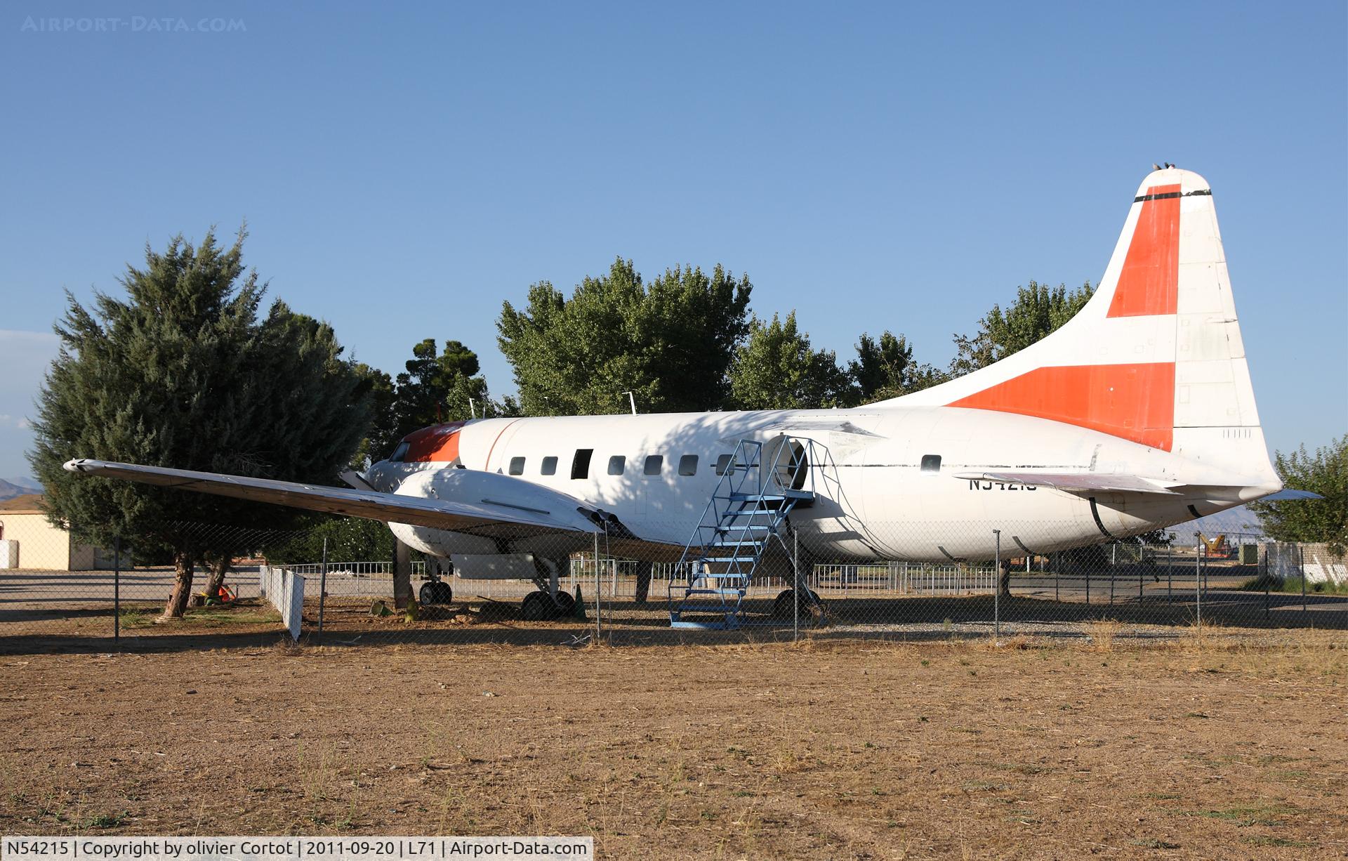N54215, 1952 Convair HC-131A (C-131A) Samaritan C/N 53-4, Gate guardian for the California city airport