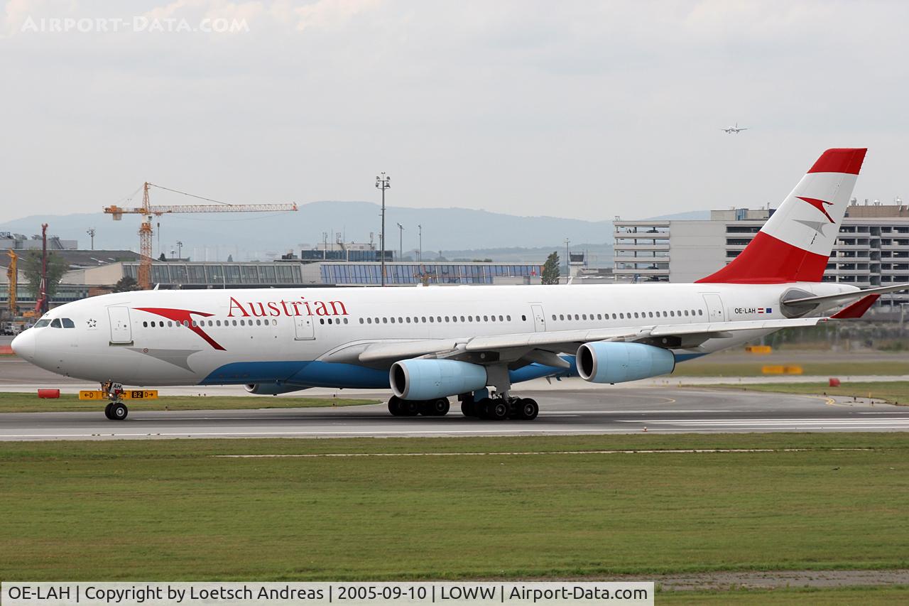 OE-LAH, 1995 Airbus A340-212 C/N 081, Austrian Airlines