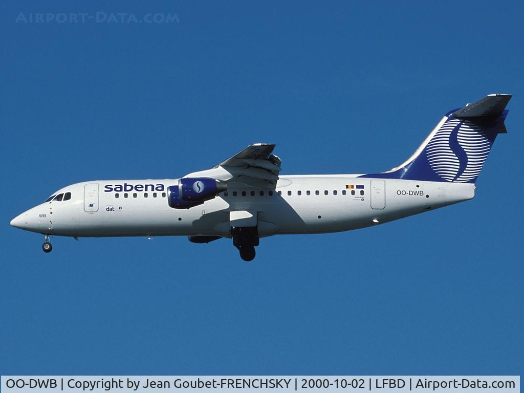 OO-DWB, 1997 British Aerospace Avro 146-RJ100 C/N E3315, SABENA landing 23 from EBBR