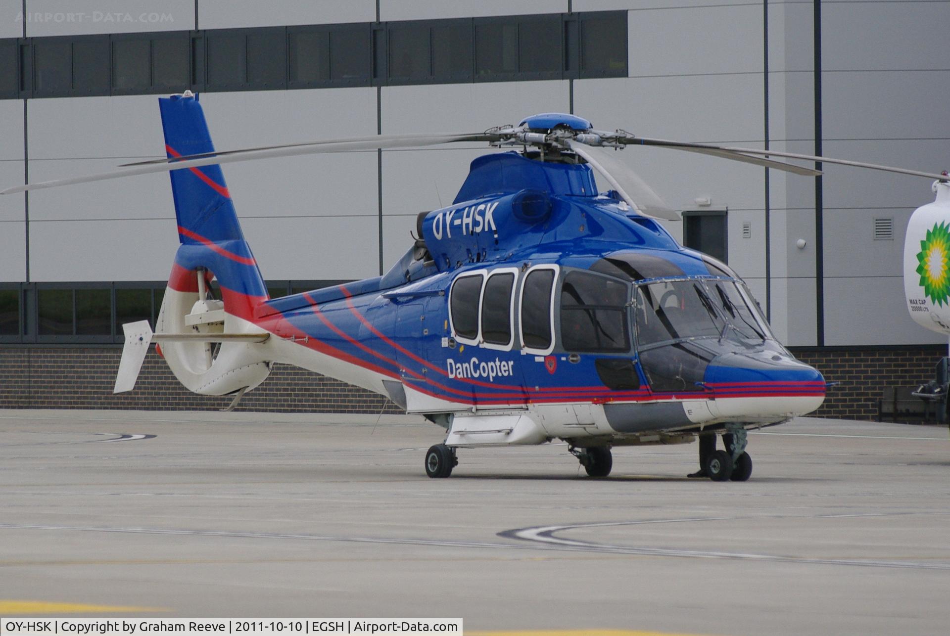 OY-HSK, 2003 Eurocopter EC-155B C/N 6660, Parked at Norwich.