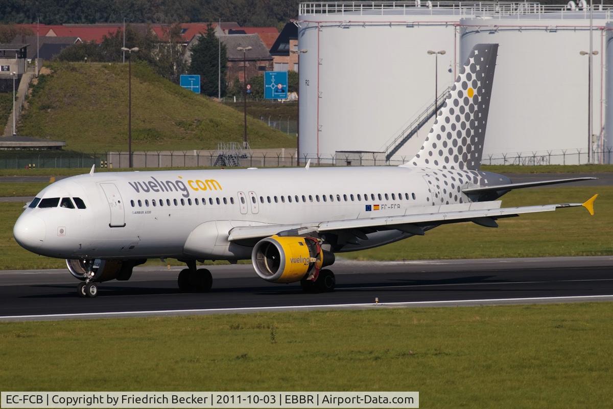 EC-FCB, 1990 Airbus A320-211 C/N 0158, decelerating after touchdown