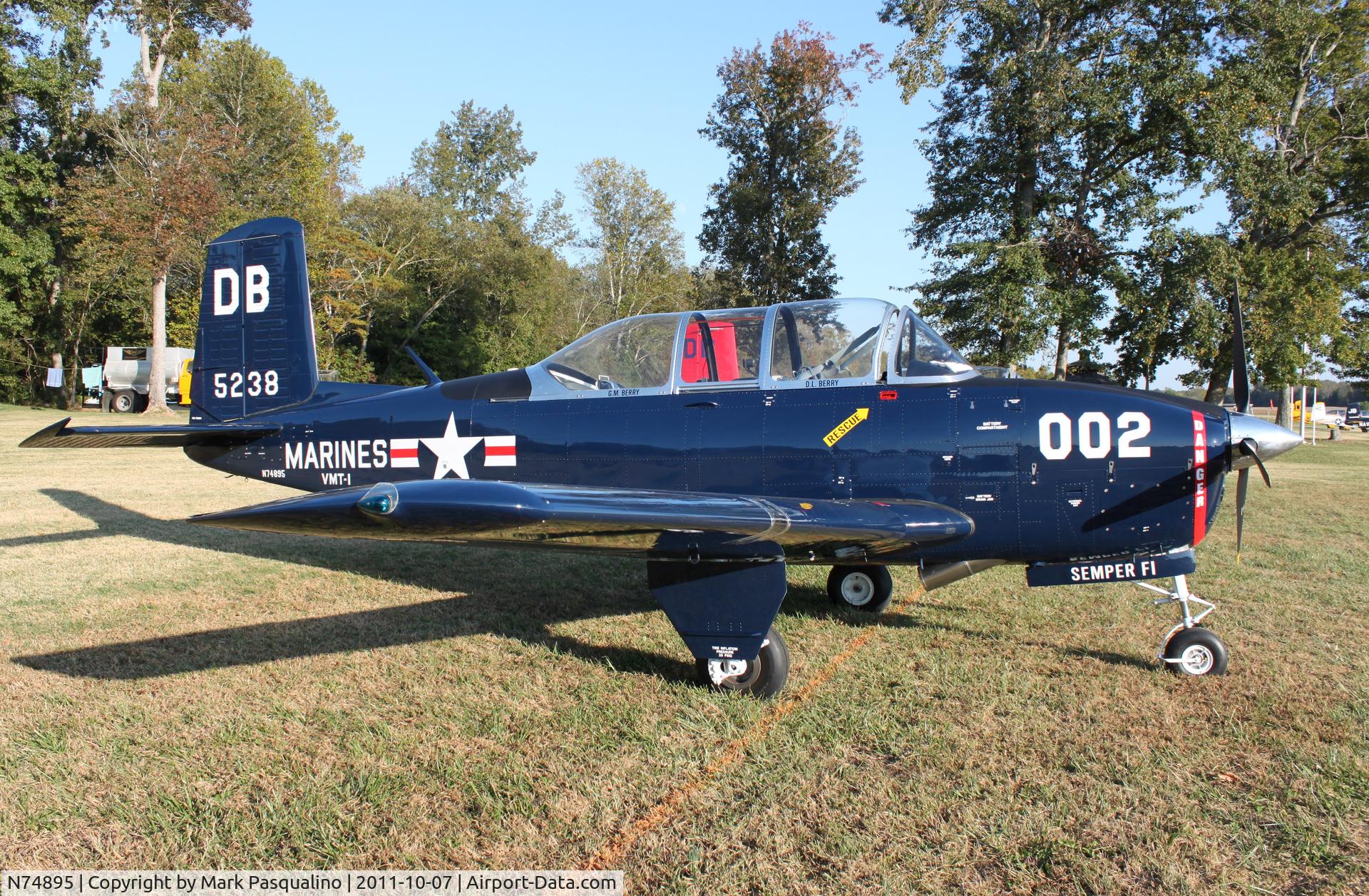 N74895, 1955 Beech T-34A (A45) Mentor C/N G-795, Beech T-34A