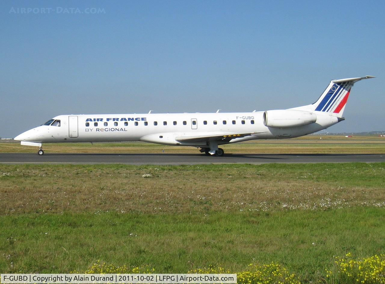 F-GUBD, 2000 Embraer ERJ-145LR (EMB-145LR) C/N 145333, Originally based at Dijon, Regional Airlines is one of the two regional airlines wholly owned by AF