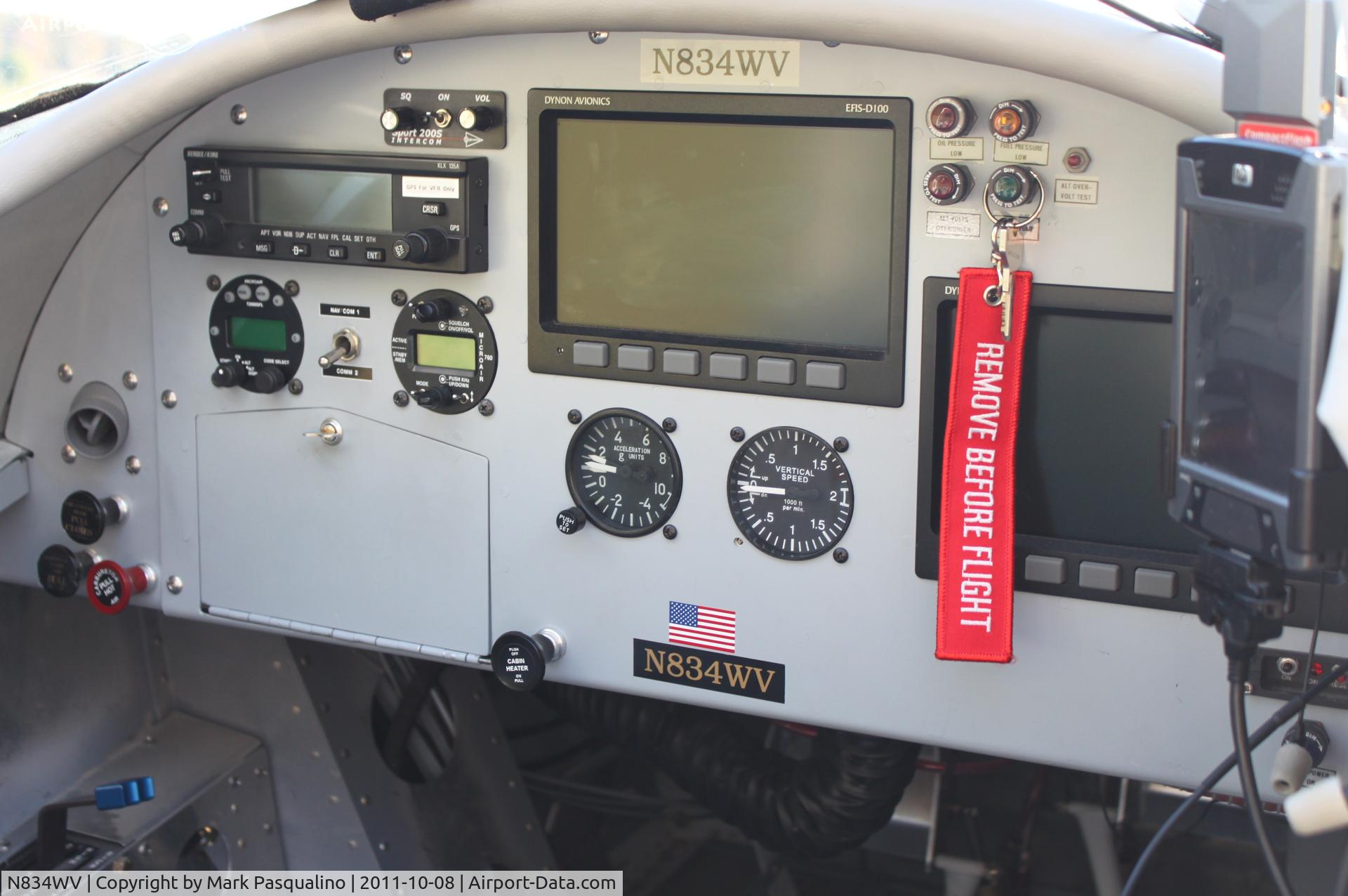 N834WV, 2007 Vans RV-8 C/N 80034, Vans RV-8