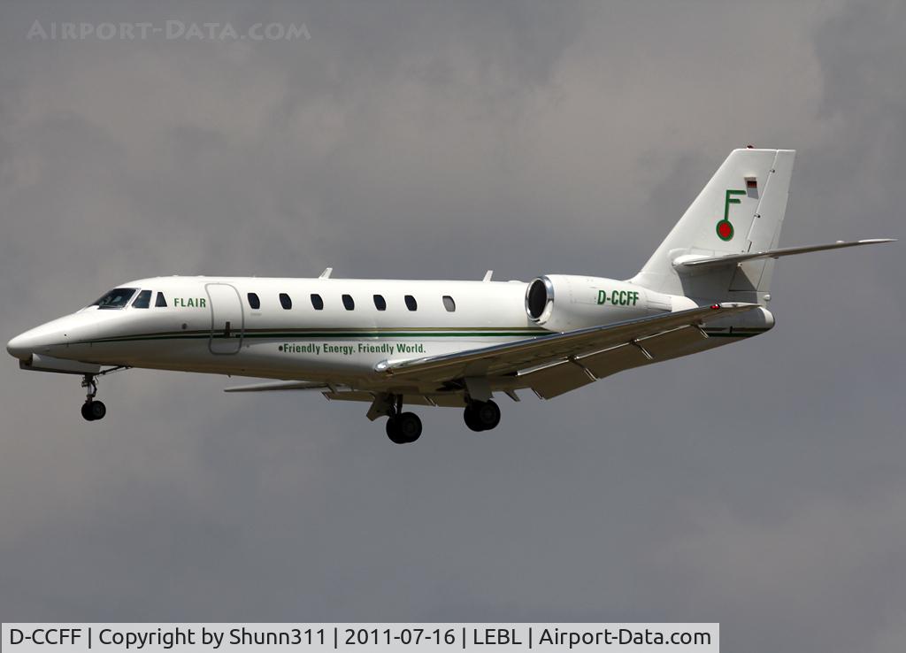 D-CCFF, 2006 Cessna 680 Citation Sovereign C/N 680-0114, Landing rwy 25R