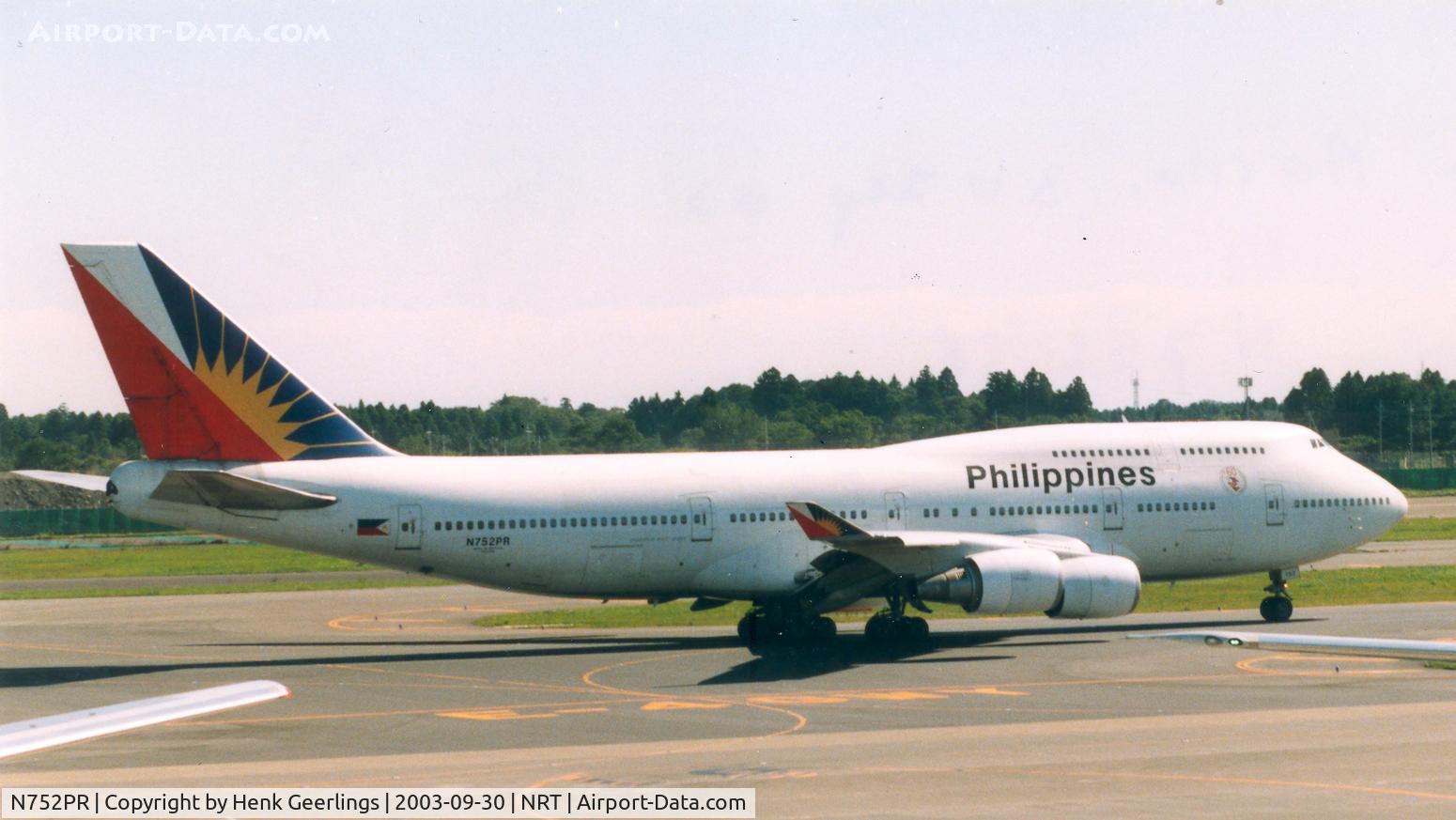 N752PR, 1993 Boeing 747-4F6 C/N 27262, Philippines