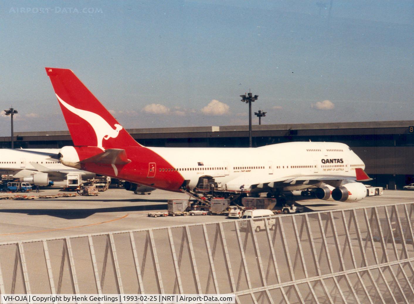 VH-OJA, 1989 Boeing 747-438 C/N 24354, Qantas 747 at Narita - Tokyo