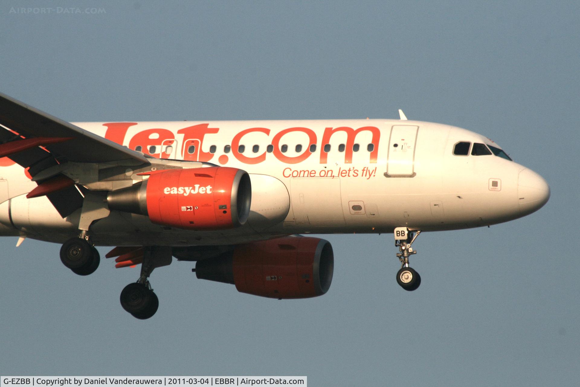 G-EZBB, 2006 Airbus A319-111 C/N 2854, Early arrival of flight EZY4701 to RWY 02