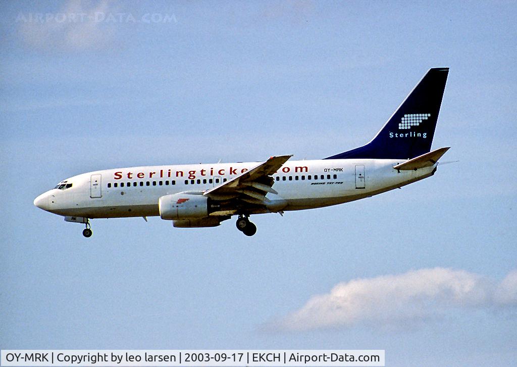 OY-MRK, 2002 Boeing 737-7L9 C/N 28012, L/D CPH R-22L 17.9.03