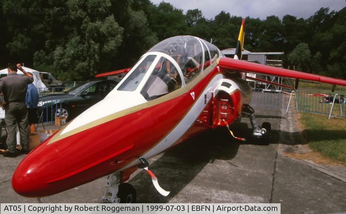 AT05, Dassault-Dornier Alpha Jet 1B C/N B05/1018, 20 Years A-jet Belgian Air Force.7 Squadron.