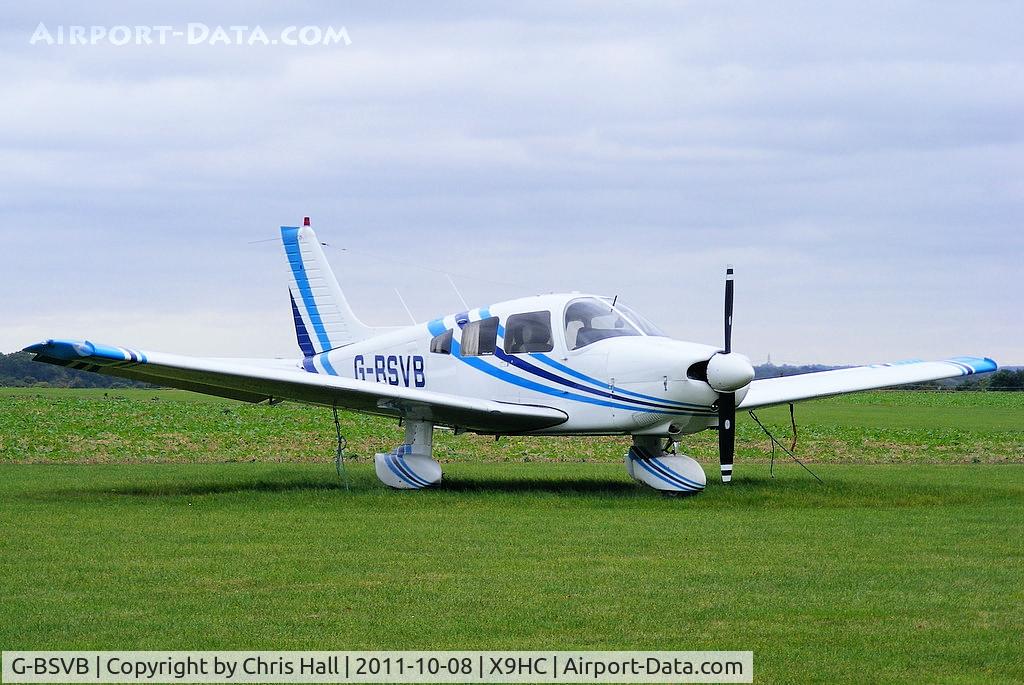 G-BSVB, 1988 Piper PA-28-181 Cherokee Archer II C/N 2890098, at High Cross Airfield, Hertfordshire