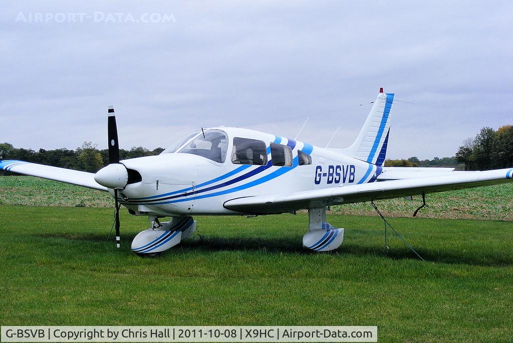 G-BSVB, 1988 Piper PA-28-181 Cherokee Archer II C/N 2890098, at High Cross Airfield, Hertfordshire