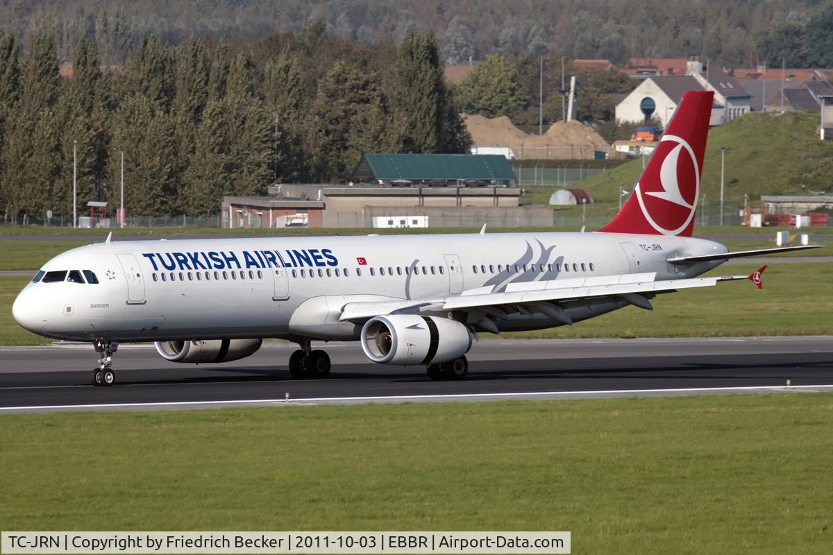 TC-JRN, 2011 Airbus A321-231 C/N 4654, decelerating after touchdown